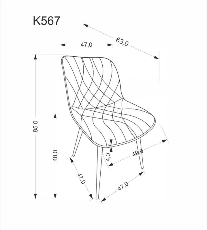 Jídelní židle K567 béžová