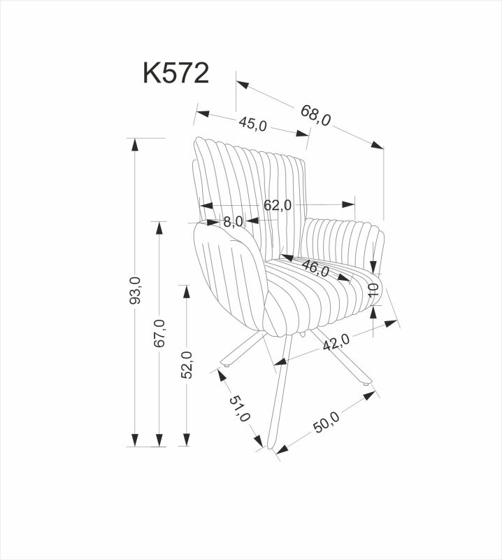 Jídelní židle K572 krémová