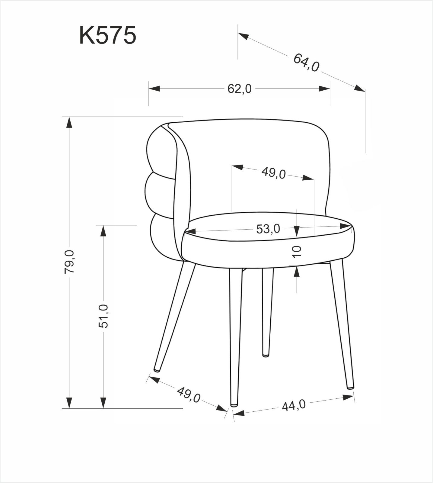 Jídelní židle K575 béžová
