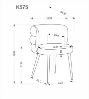 Jídelní židle K575 šedá