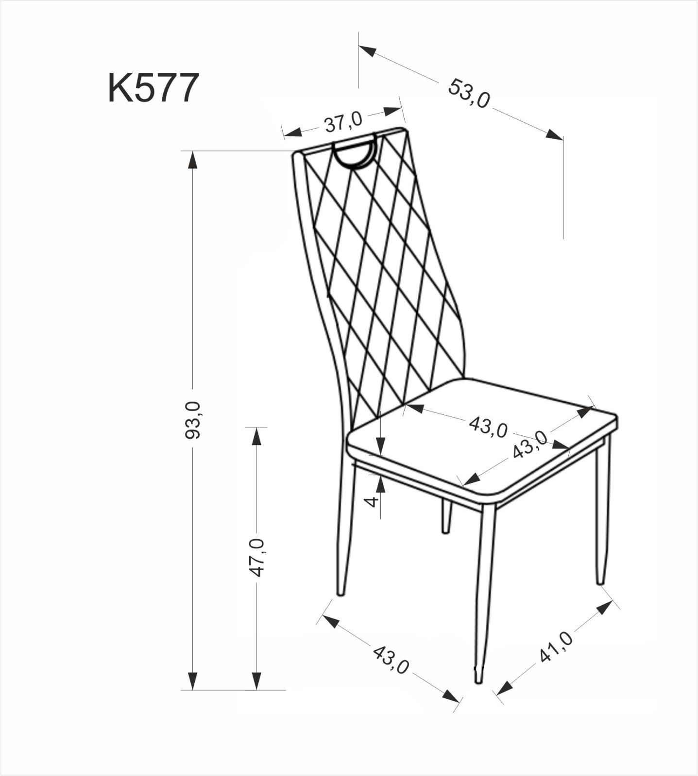 Jídelní židle K577 černá