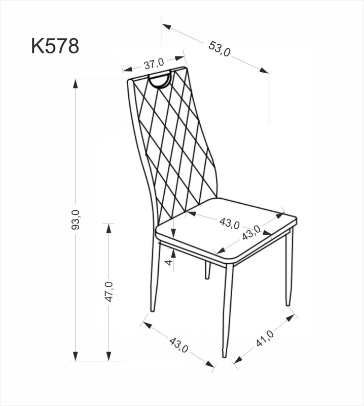 Jídelní židle K578 černá