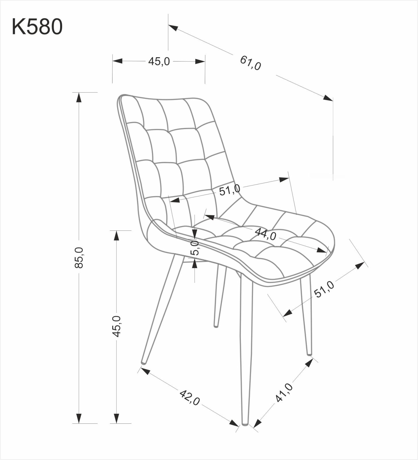 Jídelní židle K580 tmavě zelená