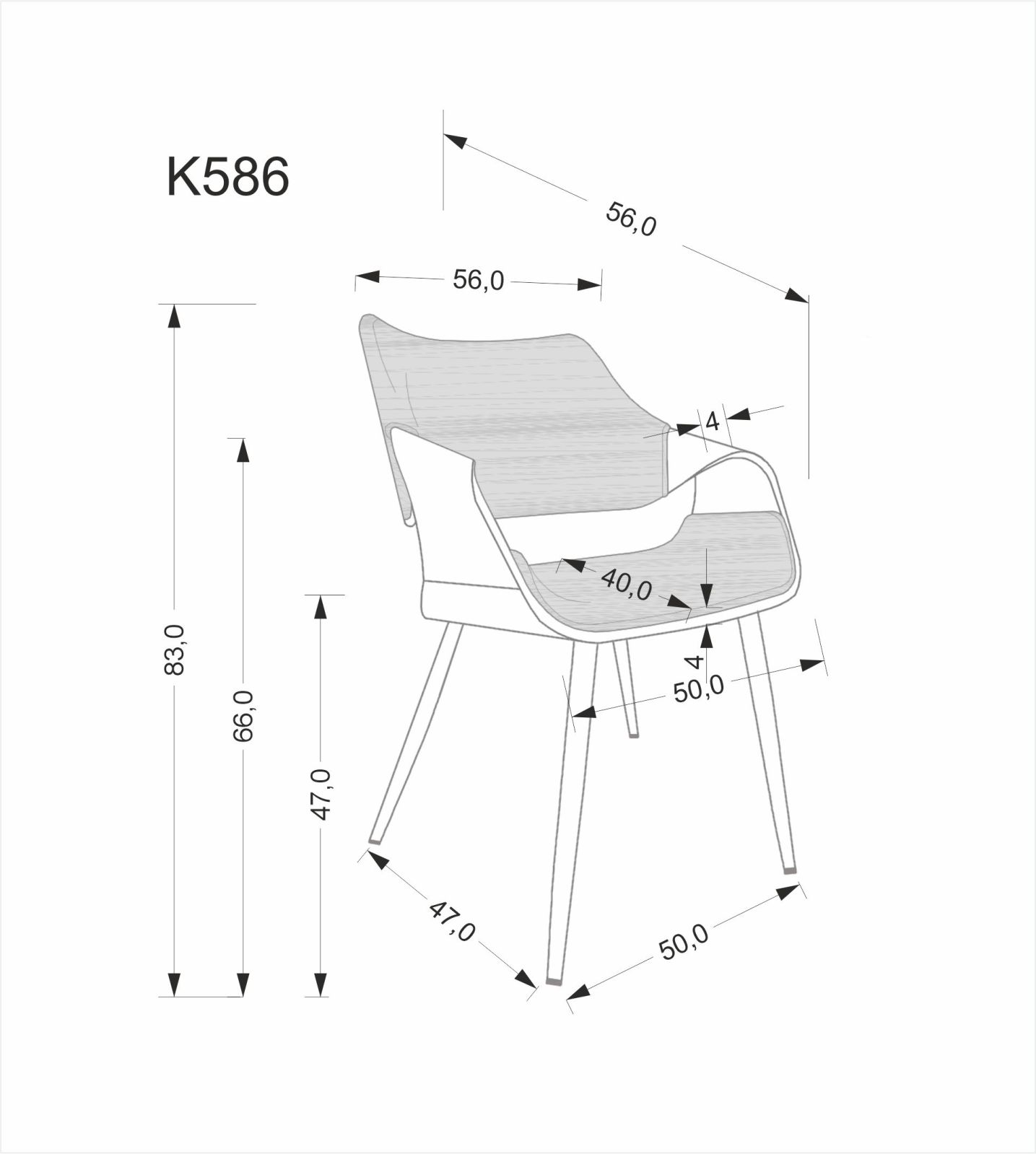 Jídelní židle K586