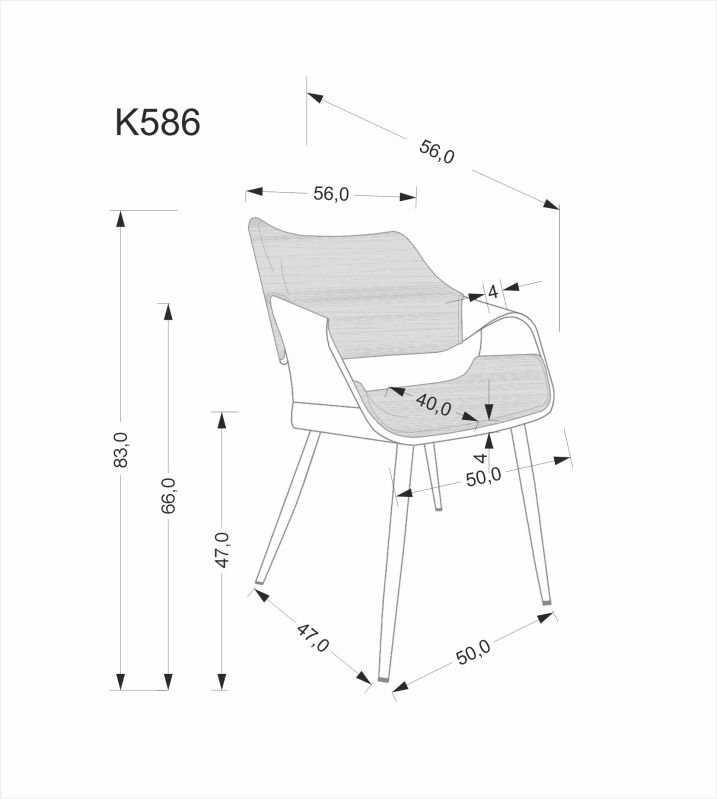 Jídelní židle K586