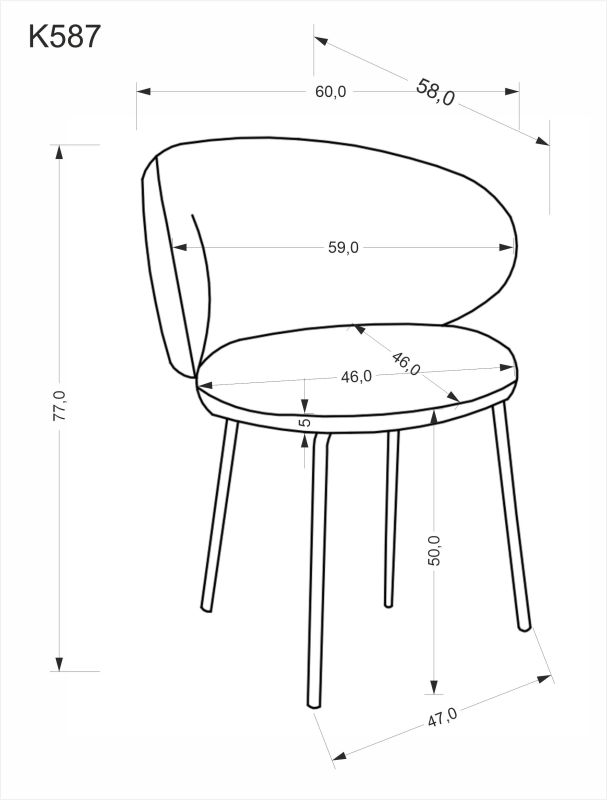 Jídelní židle K587 béžová