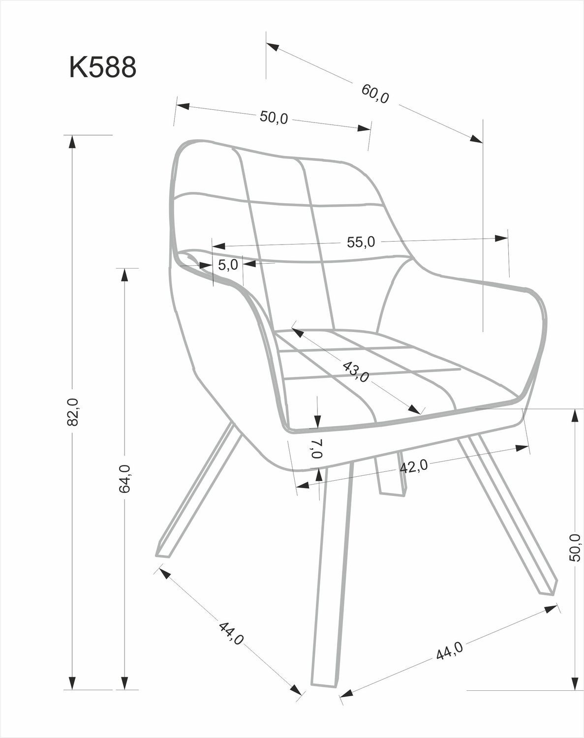 Jídelní židle K588 béžová