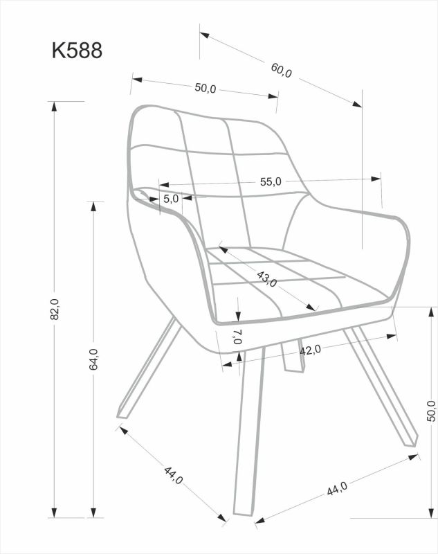 Jídelní židle K588 béžová