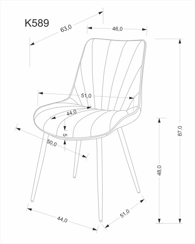 Jídelní židle K589 béžová