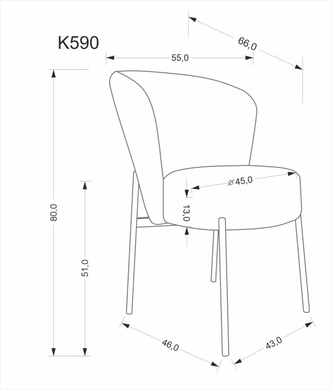 Jídelní židle K590 béžová
