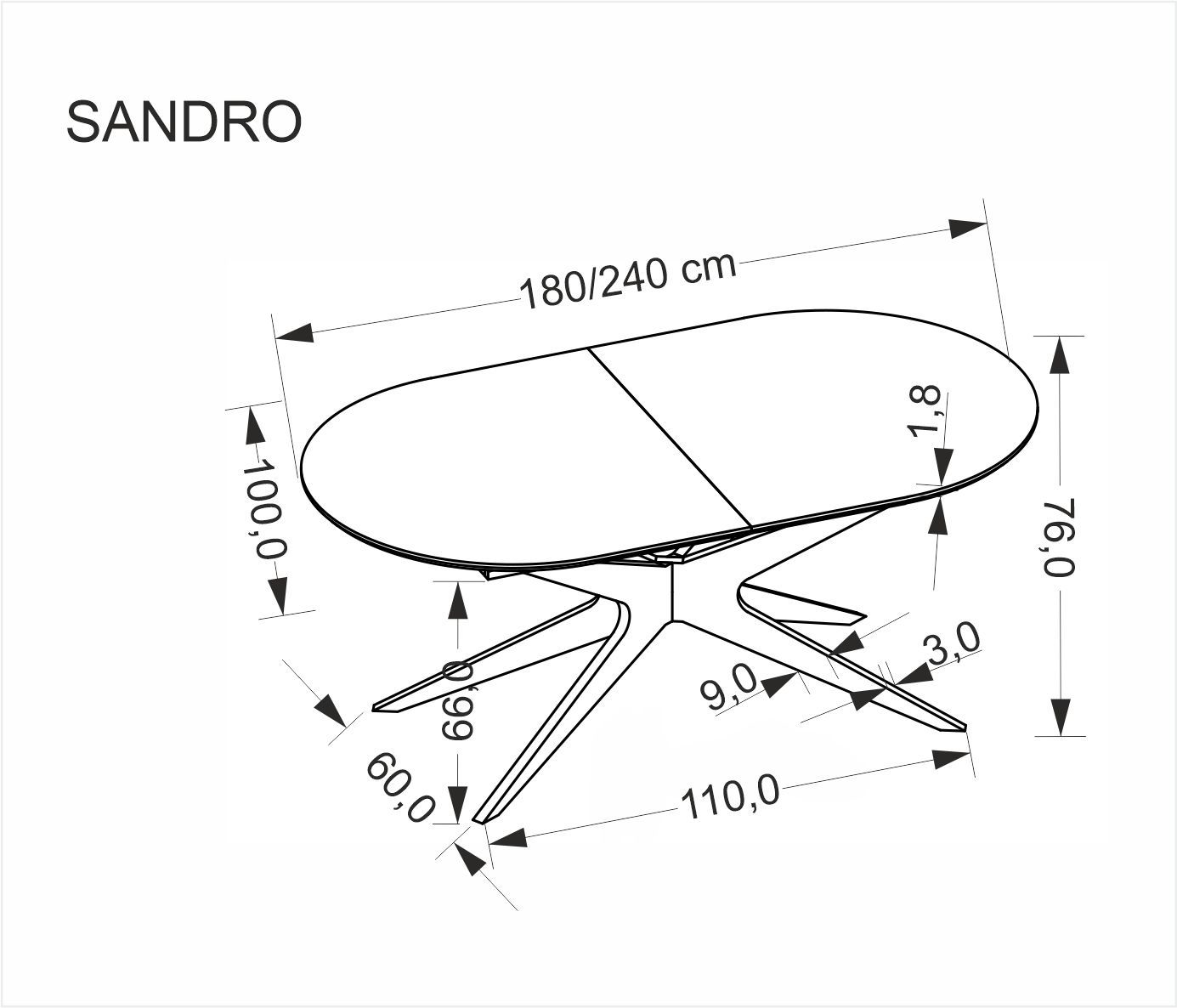 Jídelní stůl SANDRO
