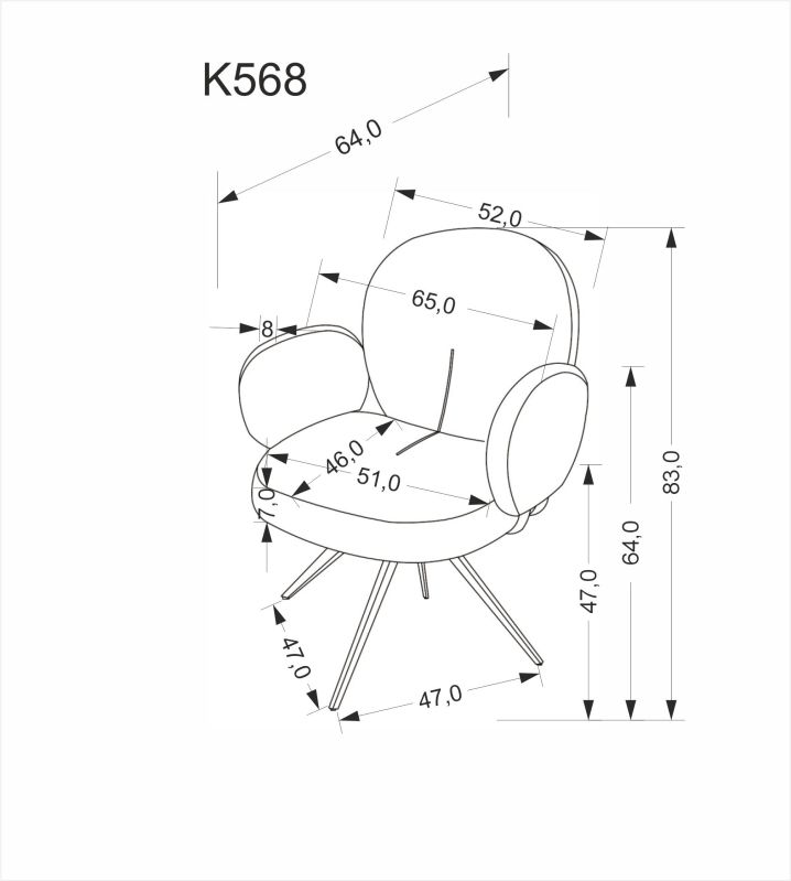 Jídelní židle K568 béžová