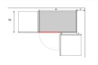 Spodní skříňka rohová MODERNA 105 ND 1F BB