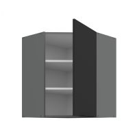 Horní rohová skříňka ARIA ANTRACIT 60x60 GN-72 1F (45°)