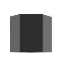 Horní rohová skříňka ARIA ANTRACIT 60x60 GN-72 1F (45°)