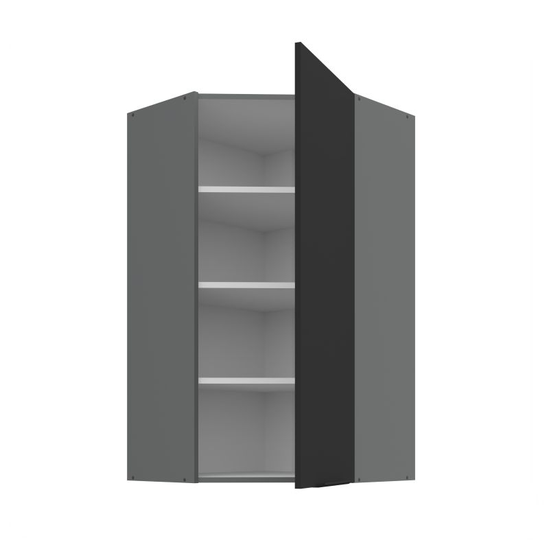 Horní rohová skříňka ARIA ANTRACIT 60x60 GN-108 1F (45°)
