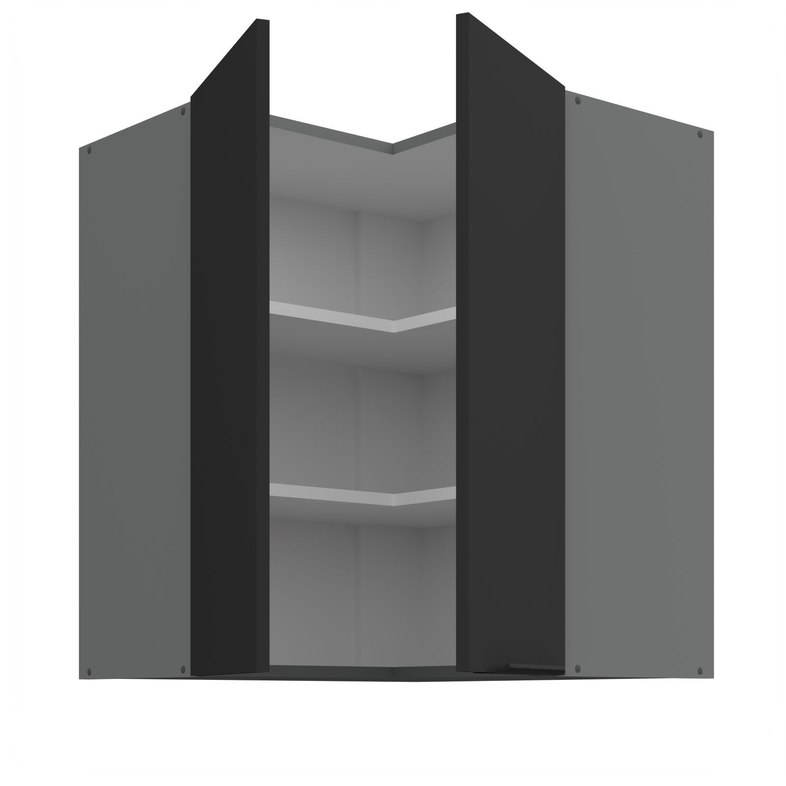 Horní rohová skříňka ARIA ANTRACIT 60x60 GN-72 2F (90°)