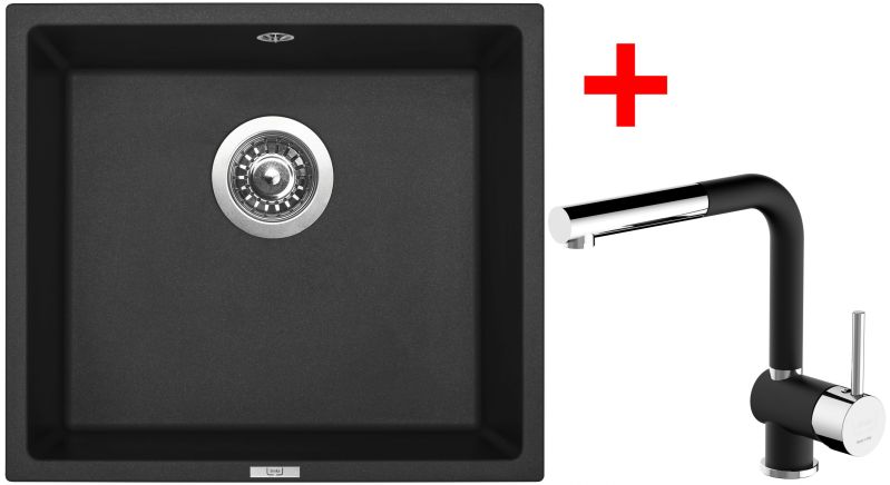 Sinks FRAME 457 Pureblack + Mix 3 P GR N6
