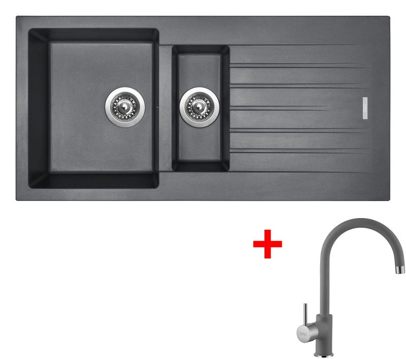 Sinks PERFECTO 1000.1 Titanium + Vitalia GR