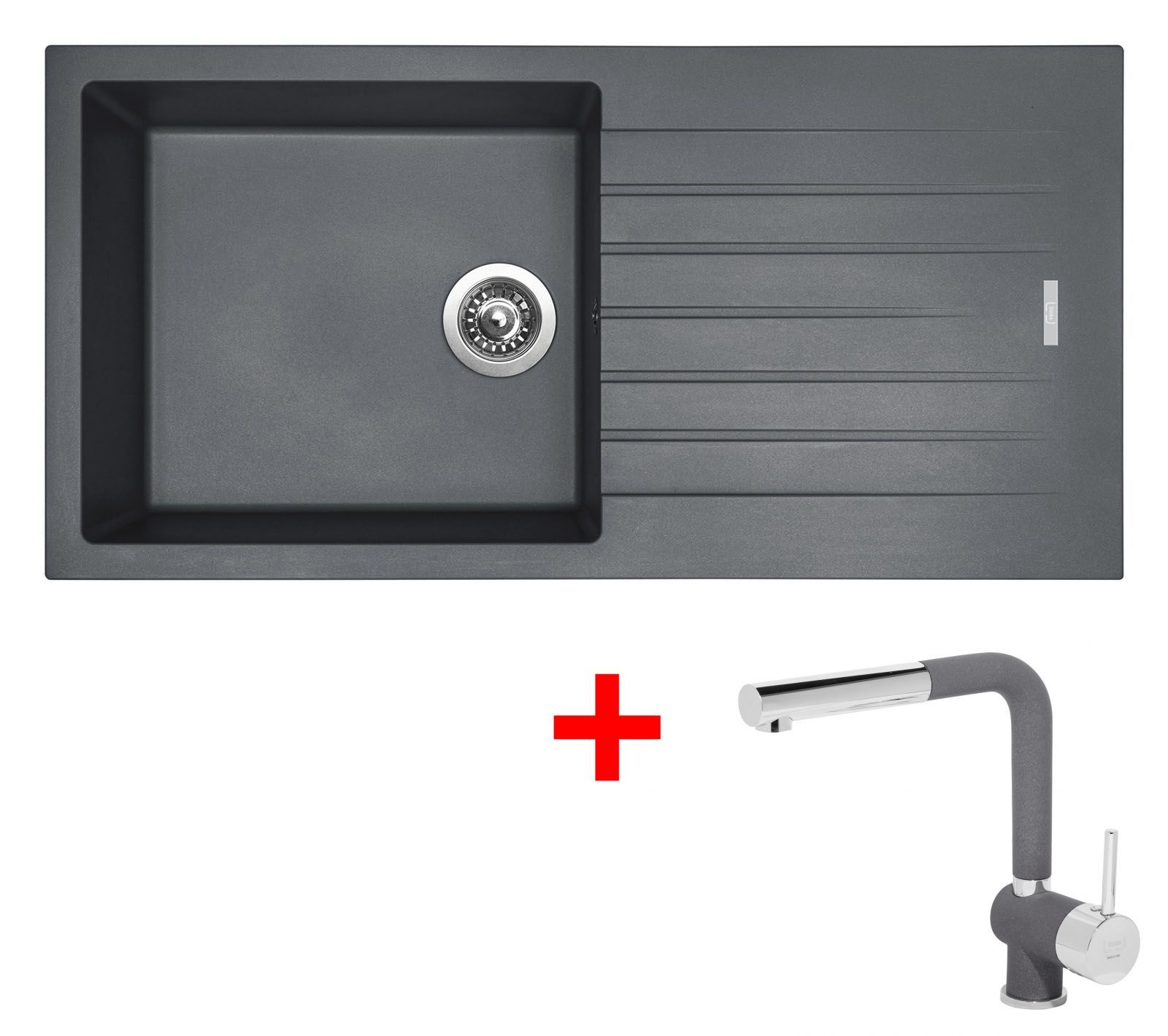 Sinks PERFECTO 1000 Titanium + Mix 3 P GR