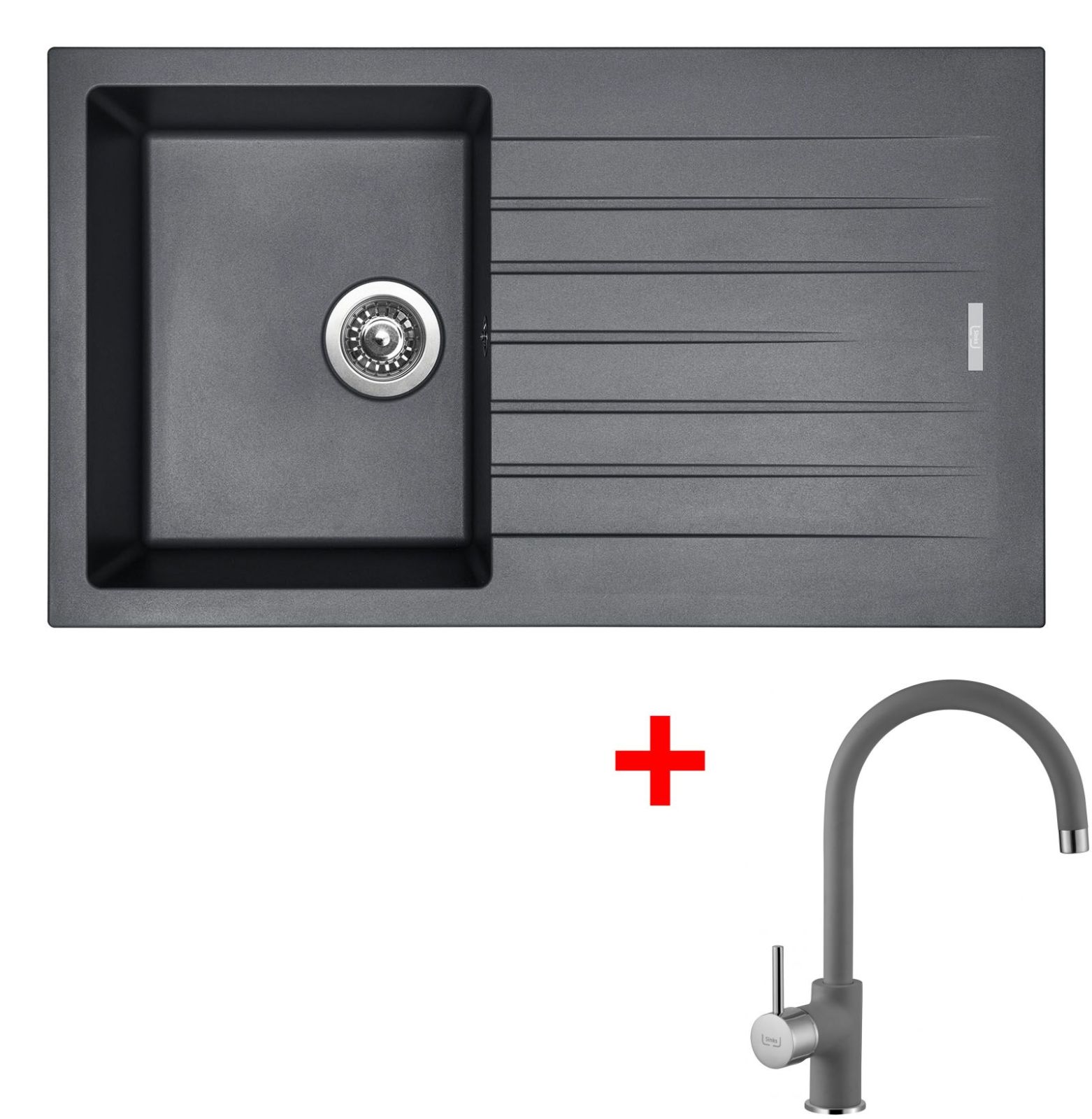 Sinks PERFECTO 860 Titanium + Vitalia GR