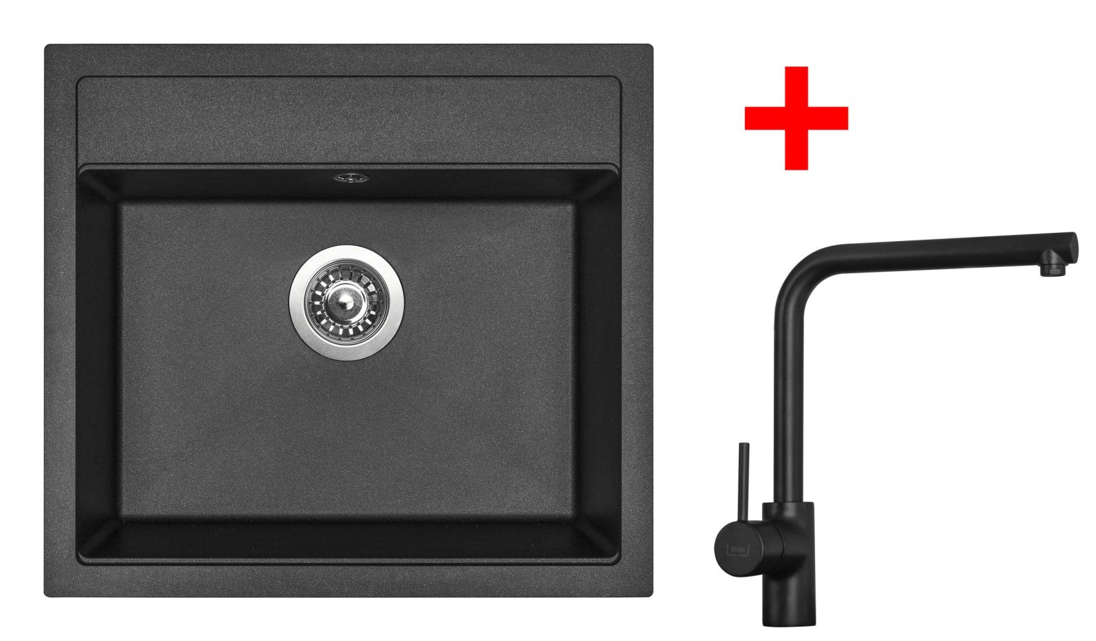 Sinks SOLO 560 Metalblack + ELKA Černá matná