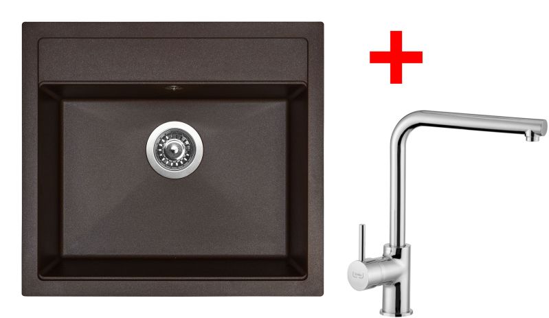 Sinks SOLO 560 Marone + ELKA lesklá
