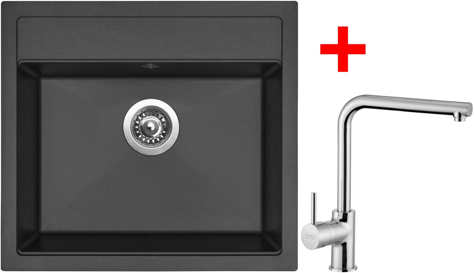 Sinks SOLO 560 Pureblack + ELKA lesklá