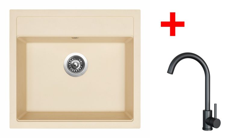 Sinks SOLO 560 Sahara + ARCO černá matná