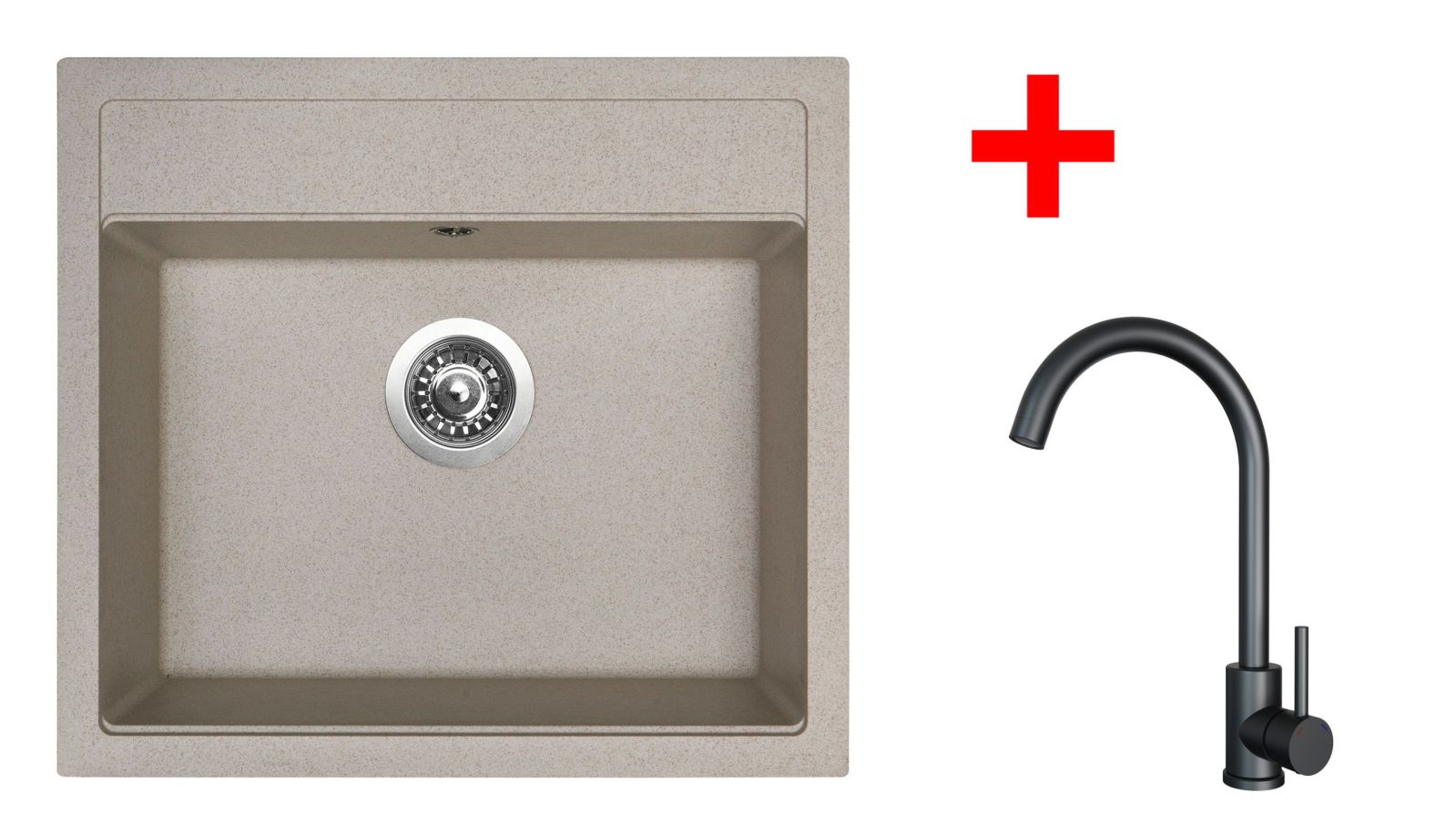 Sinks SOLO 560 Avena + ARCO černá matná