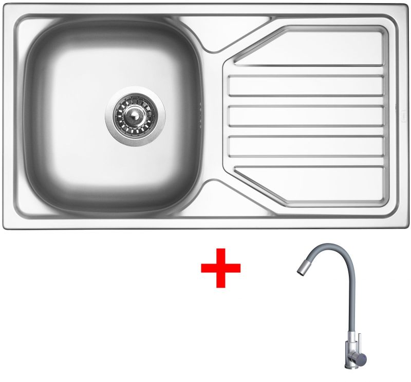 Sinks OKIO 780 + ELASTA nerez/šedá