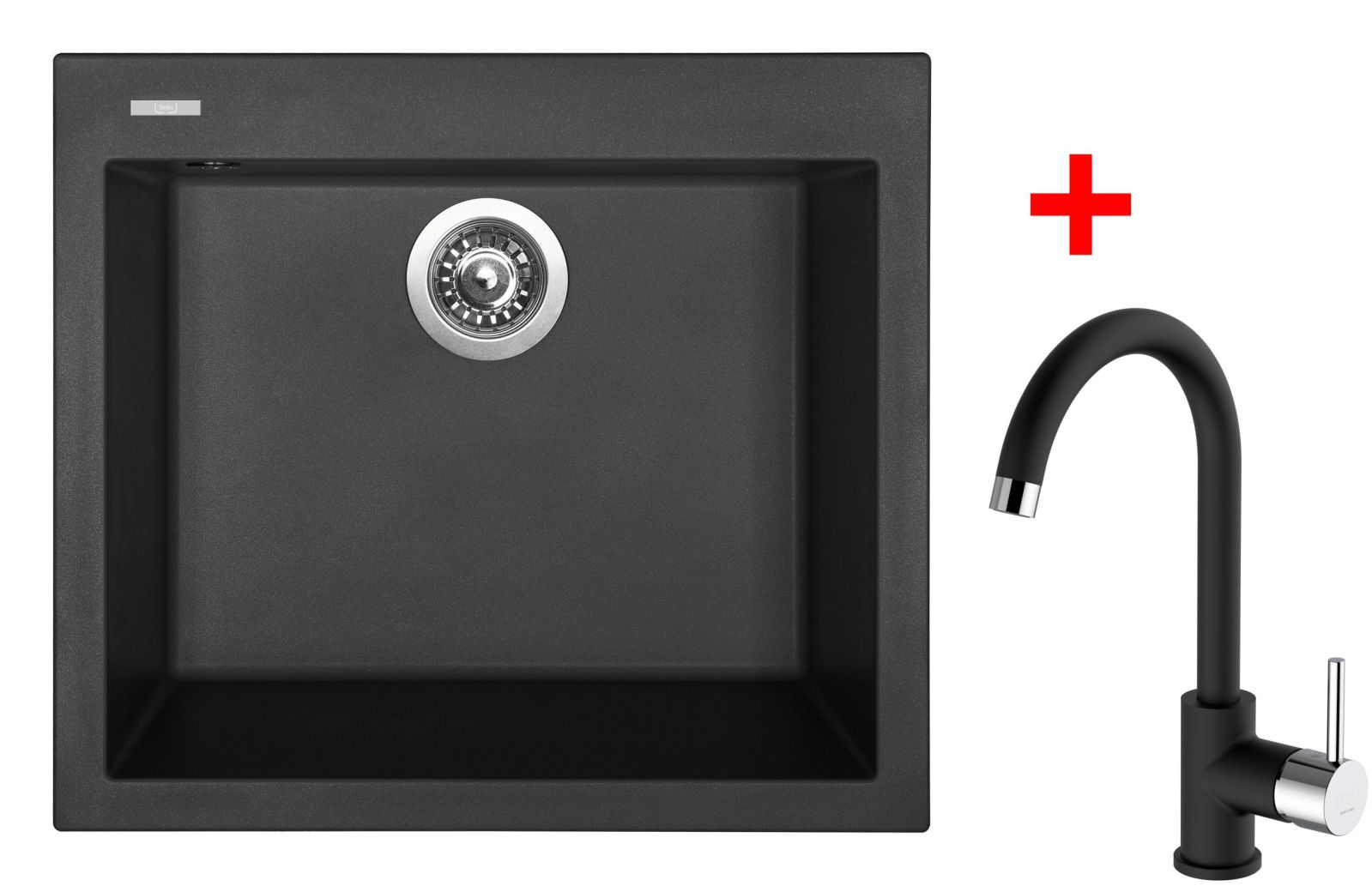 Sinks CUBE 560 Nanoblack+MIX 35 Nanoblack