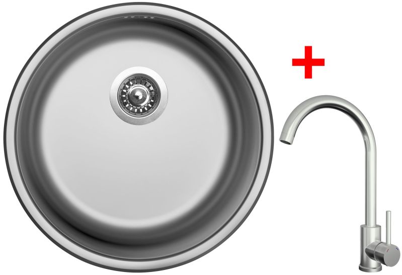 Sinks ROUND 450 + ARCO celonerezová