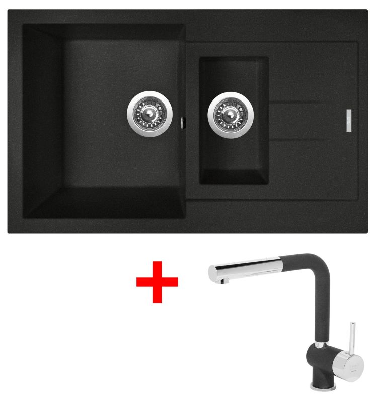 Sinks AMANDA 780.1 Metalblack + Mix 3 P GR