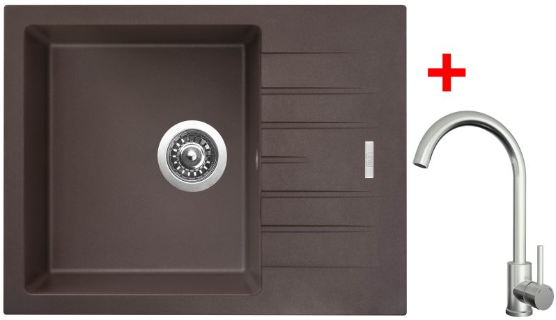 Sinks PERFECTO 650 Marone + ARCO celonerezová