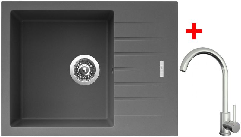 Sinks PERFECTO 650 Titanium + ARCO celonerezová