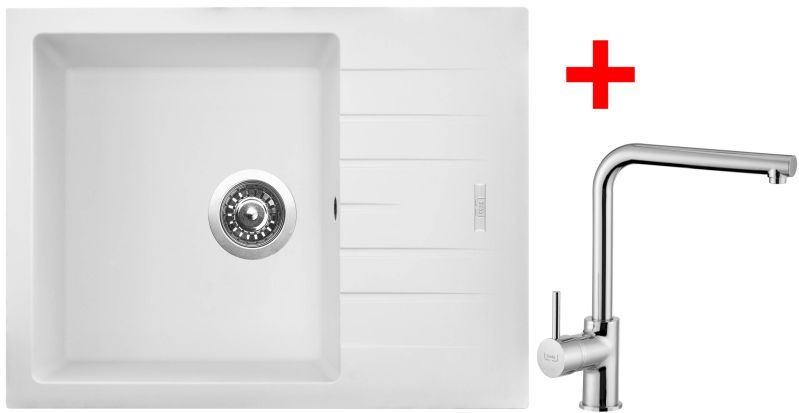Sinks PERFECTO 650 Milk + ELKA lesklá
