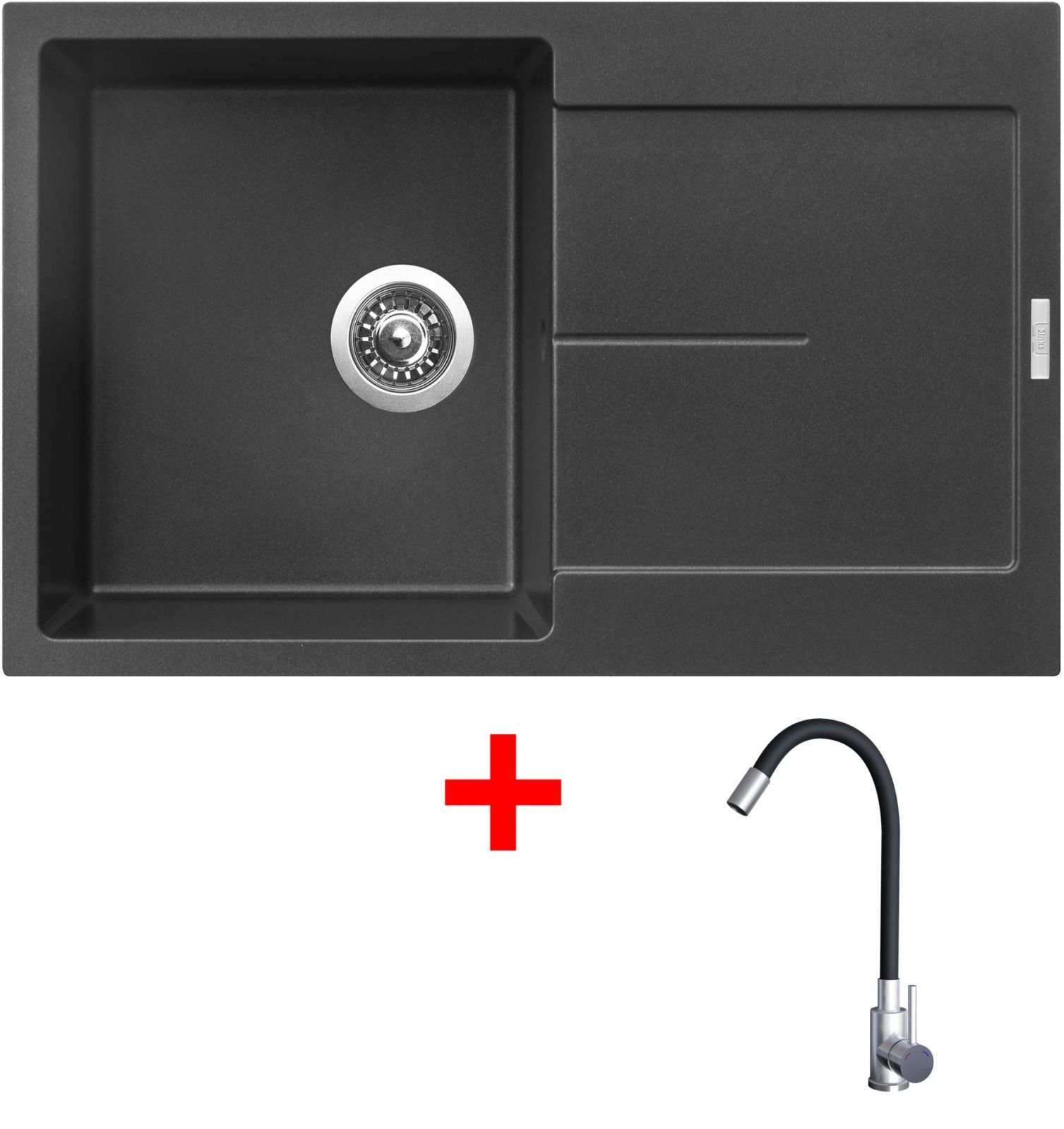 Sinks ULTIMA 790 Metalblack + Elasta nerez/černá