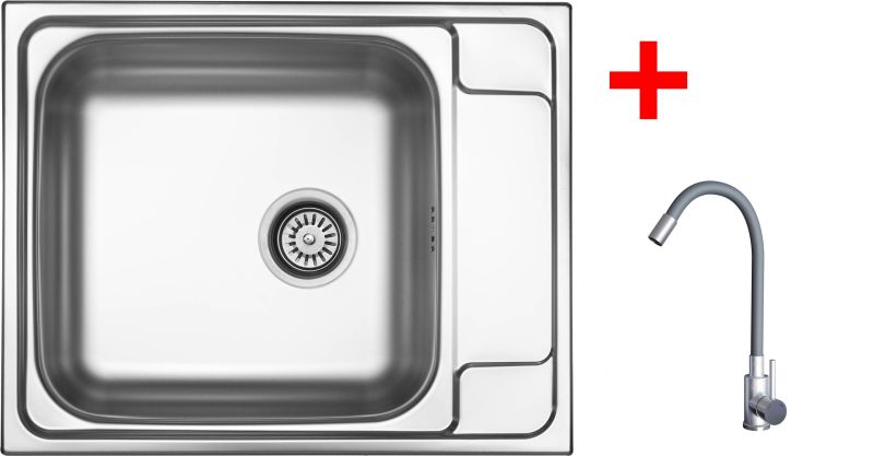 Sinks GRAND 630 + ELASTA nerez/šedá