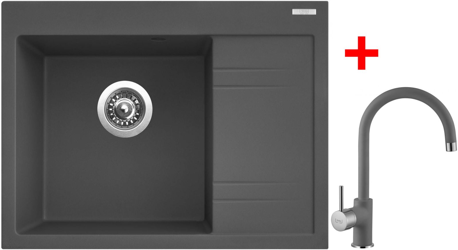 Sinks RIM 650 L Titanium + Vitalia GR