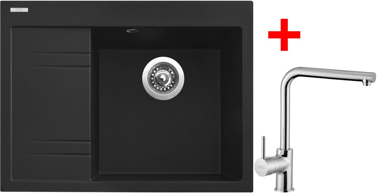 Sinks RIM 650 P Metalblack + Elka