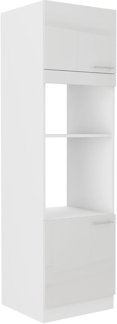Vysoká skříň na vestavnou troubu a mikrovlnku LARA WHITE 60 DPM-210 2F