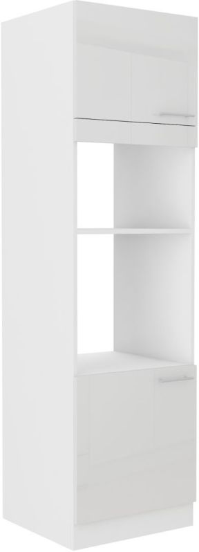 Vysoká skříň na vestavnou troubu a mikrovlnku LARA WHITE 60 DPM-210 2F