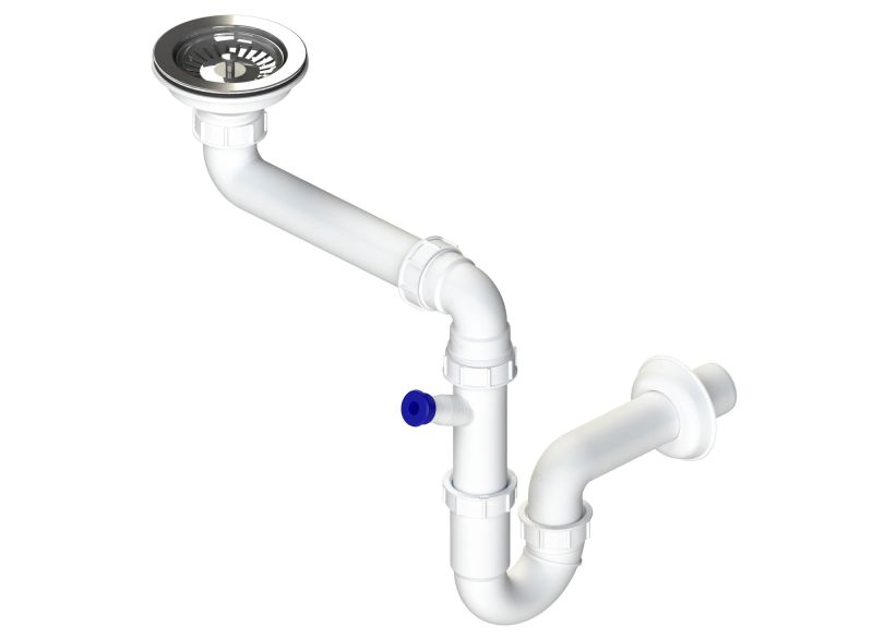 Sinks sifon 3 ½" pro nerez. dřezy (bez přepadu) s úsporou místa