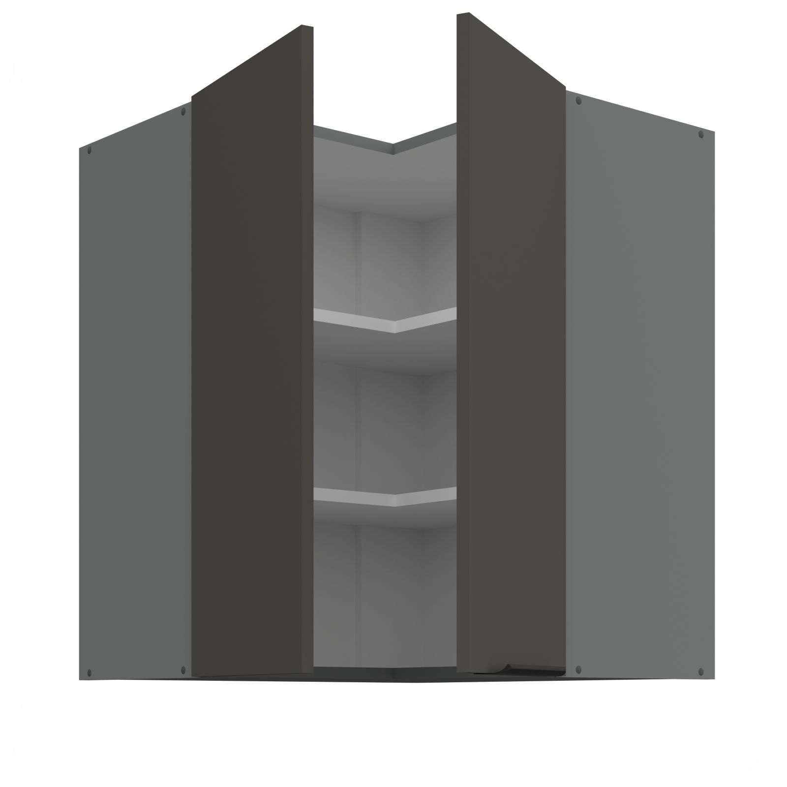 Horní rohová skříňka ARIA ANT GRAFIT 60x60 GN-72 2F (90°)