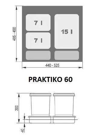 Kuchyňská linka ARIA ANT MINT 1