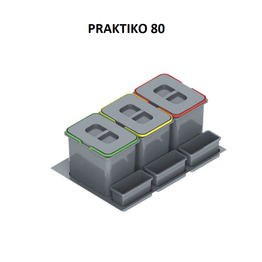 Dřezová skříňka s šuplíkem na koš ARIA ANT MINT 80 ZL 1S BB