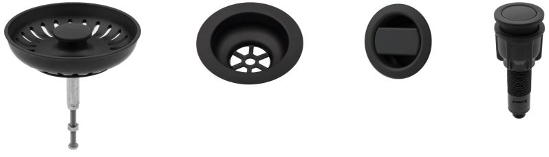 Sinks komponenty pro granit. dřez s exc. ovladačem - černý plast