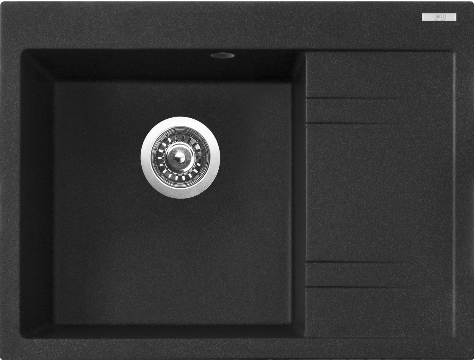 Sinks RIM 650 L Granblack levý