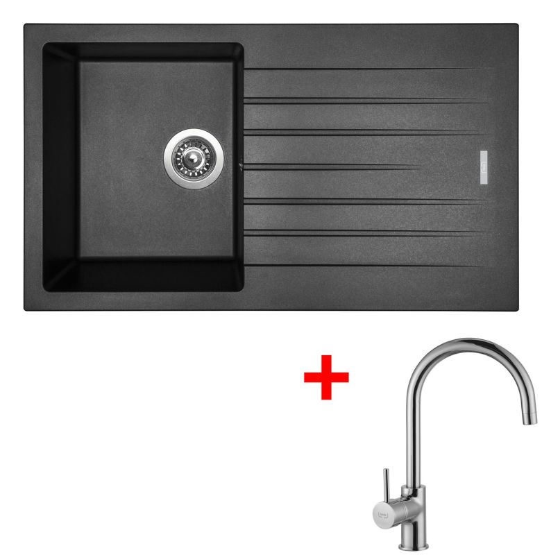 Sinks PERFECTO 860 Metalblack + Vitalia